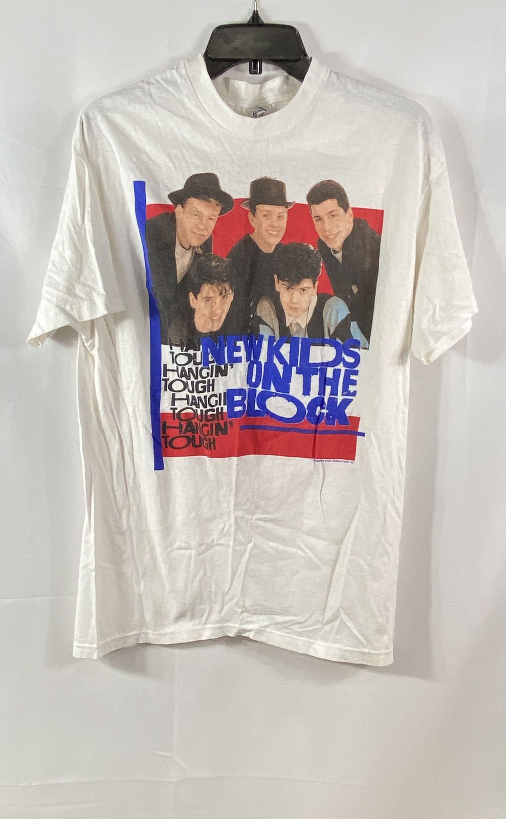 Vintage 1989 New Kids on the Block Hangin Tough Single Stitch Hanes Sz XL