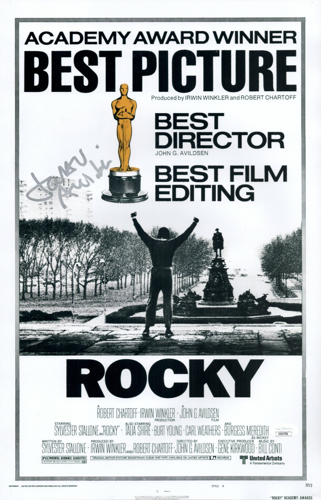 JOHN G. AVILDSEN Signed 11×17 Photo ROCKY DIRECTOR Autograph JSA COA Cert