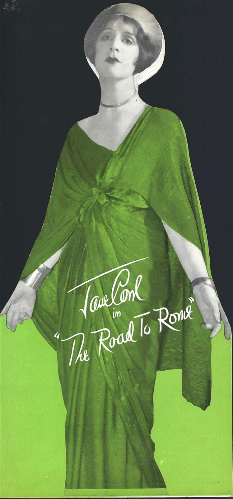 The Road To Rome Herald Flyer Ad, Die Cut, Jane Cowl, R. Sherwood, OBC, NYC 1928