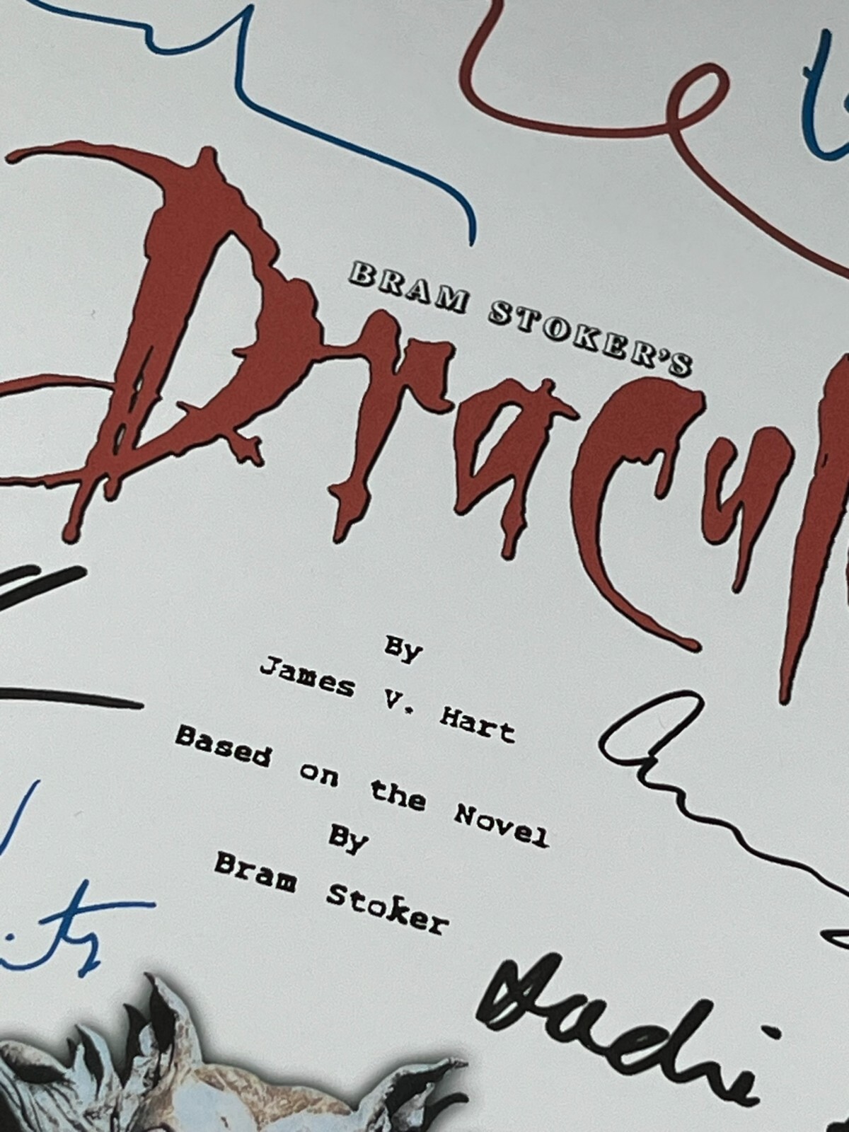 Bram Stoker’s Dracula Script Signed- Autograph Reprints- Francis Ford Coppola