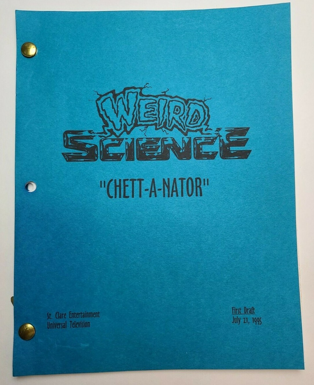 WEIRD SCIENCE / Peter Ocko 1995 TV Series Script, Lee Tergesen “Chett-A-Nator”