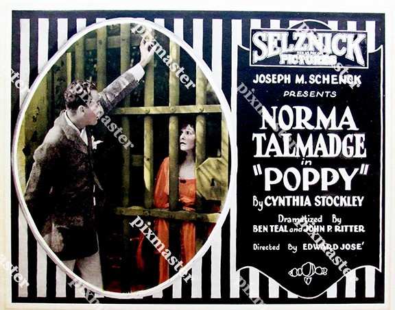 NORMA TALMADGE 1917 in POPPY 11 X 14 WRONG MARRIAGE LIFE PROBLEMS LOBBY CARD TC