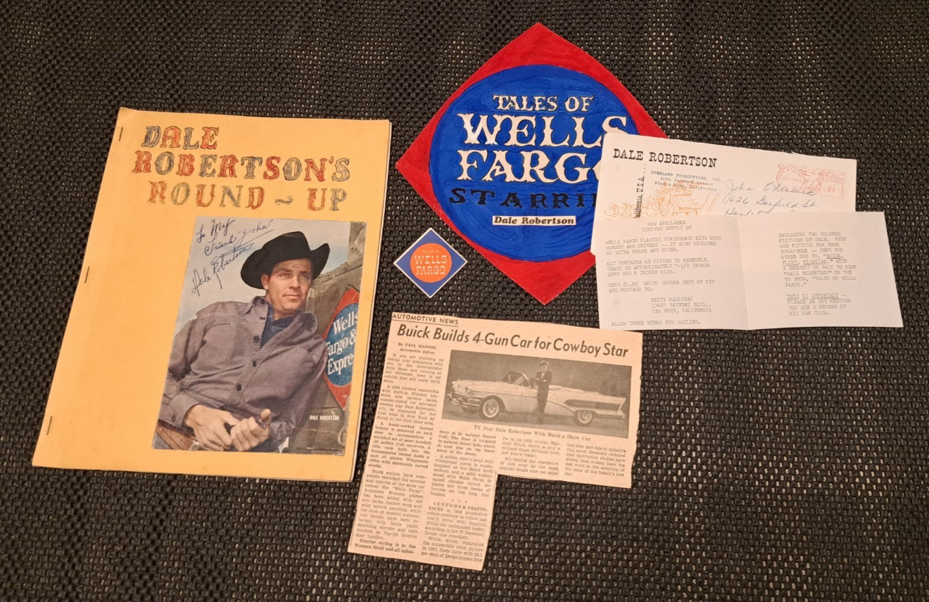 Rare Vintage Dale Robertson’s Round ~ Up Scrapbook w/Real Photos & 2 Autographs