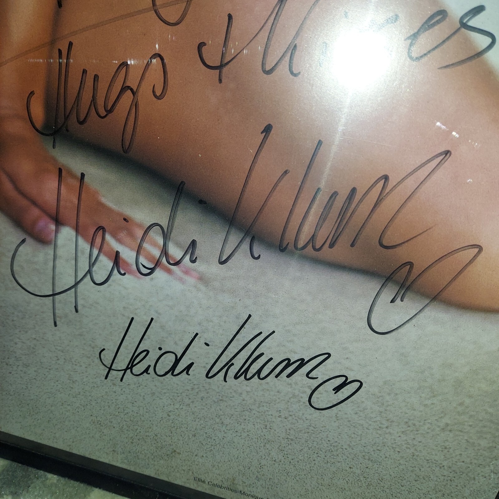 HEIDI KLUM Hand Signed Swimsuit Poster + Bonus RARE Abercrombie & Finch Book FS