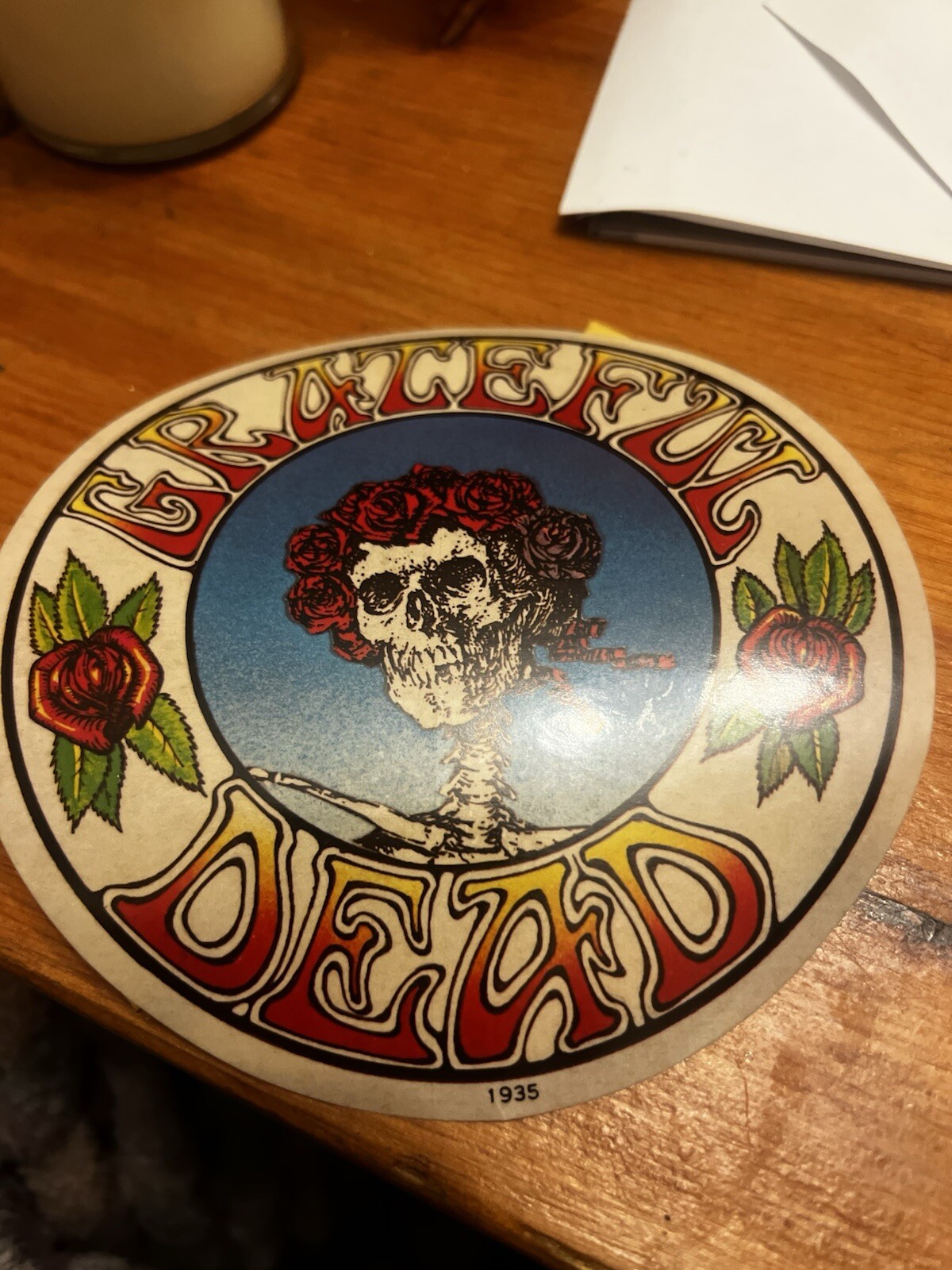 vintage 1971 Grateful Dead Vintage Logo Skull & Roses Decal Sticker 5.5” – READ!