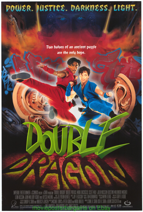 DOUBLE DRAGON MOVIE POSTER Original DS 27×40 ROBERT PATRICK ALYSSA MILANO 1994