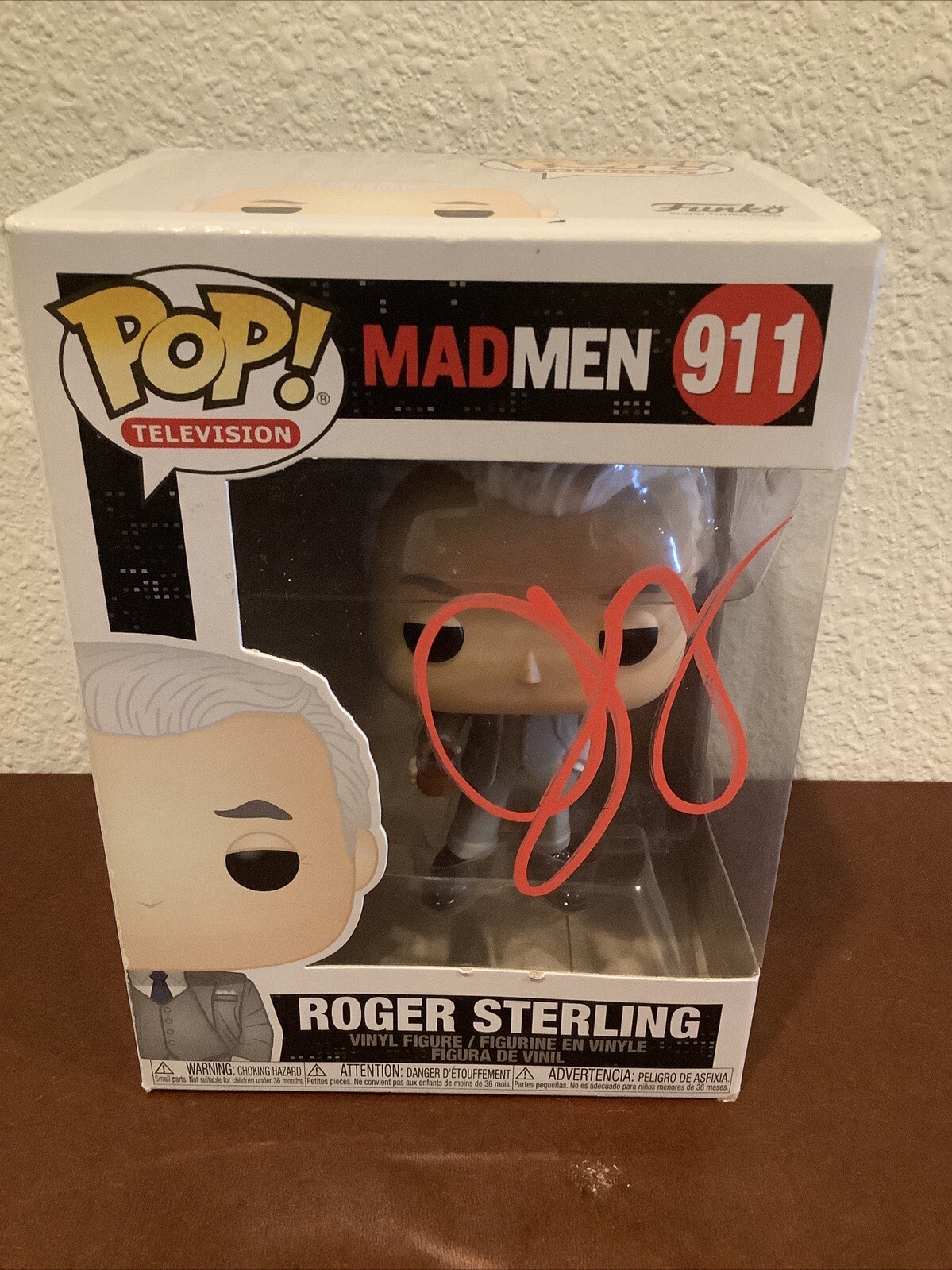 John Slattery Signed Autographed Funko Pop 911 Roger Sterling MadMen With COA