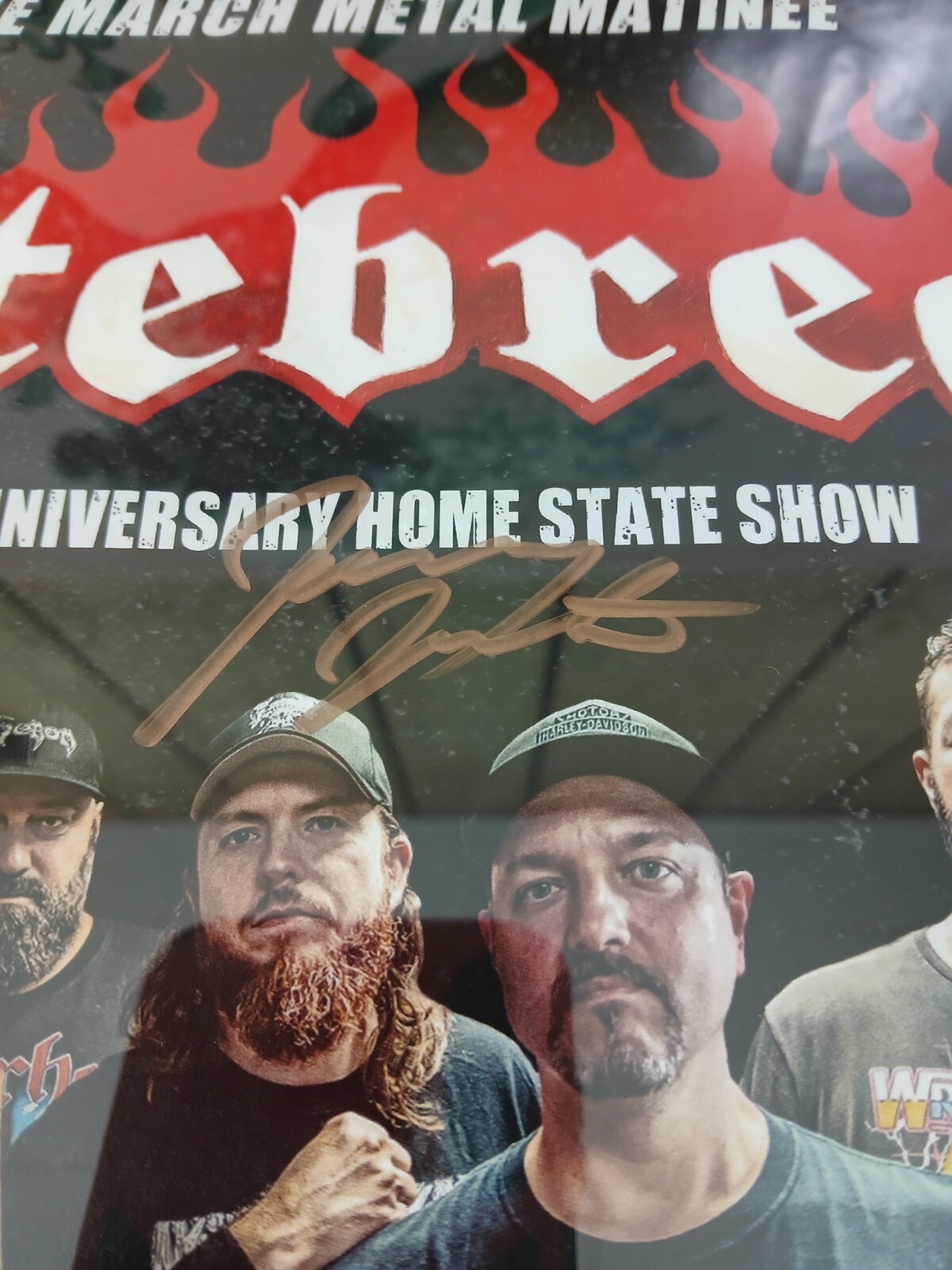 Framed And Signed Hatebreed 30th Anniversary Tour Home State Show Poster 5…