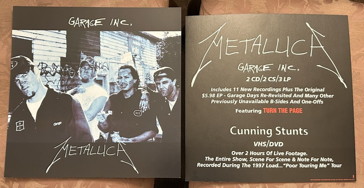 METALLICA – Lot of 2 – Garage Inc. – 12 x 12 – Promo Flats – Poster