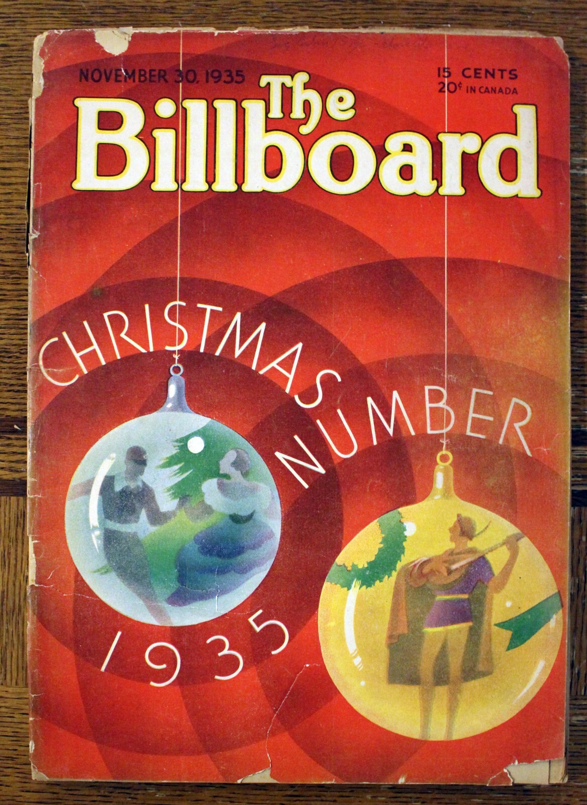 Rare Billboard Magazine – 11/30/35 – Christmas 1935 – Early Pee Wee King Ad