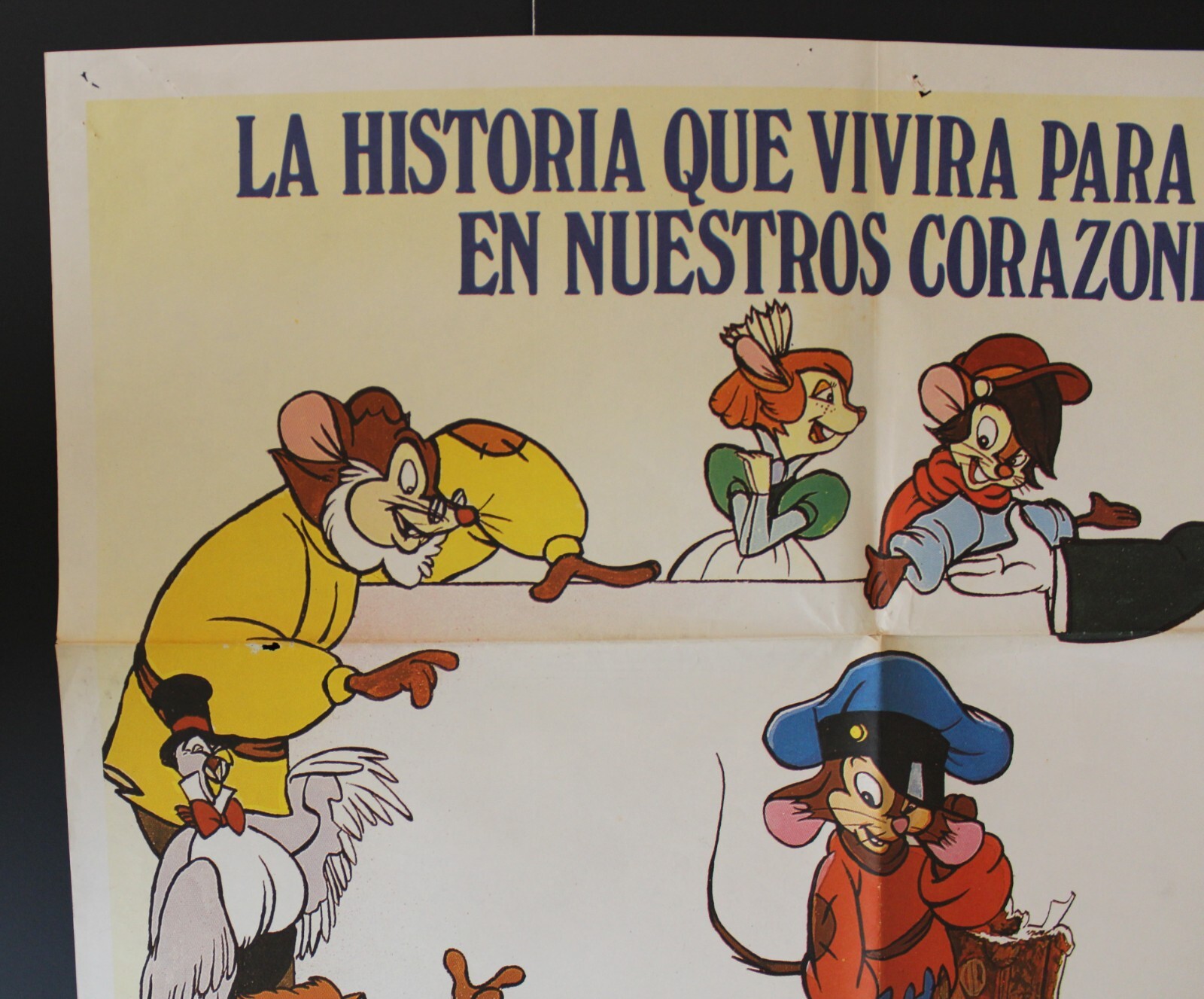 1987 AN AMERICAN TAIL Poster Original Vintage Spain Don Bluth 39.25″ x 27.25″