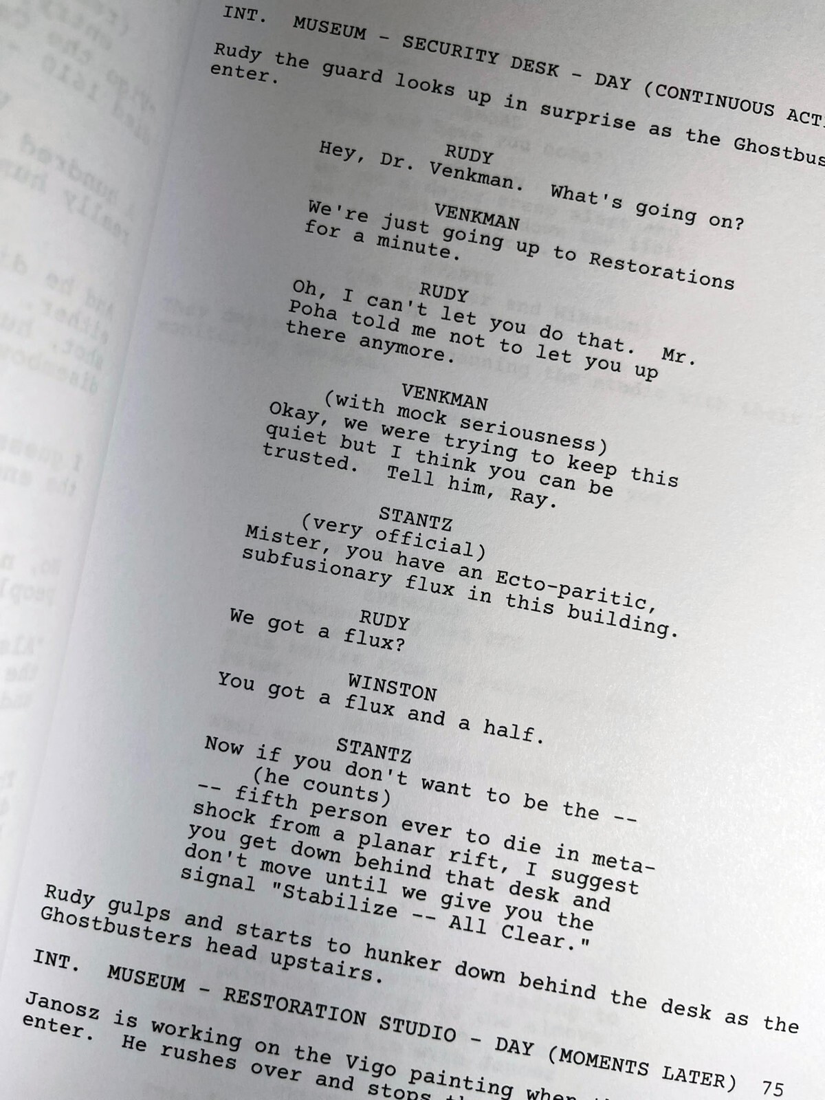 Ghostbusters II Script Cast-Signed – Autograph Reprints – 120 Pages