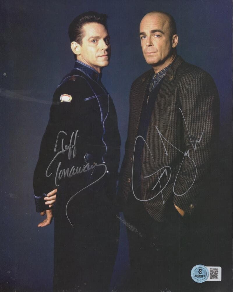 JERRY DOYLE JEFF CONAWAY BABYLON 5 SIGNED AUTOGRAPHED 8X10 PHOTO BECKETT AUTH