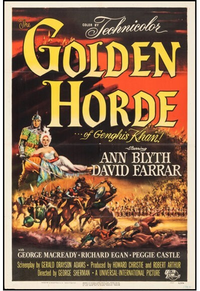 The Golden Horde( 1951). Folded, Overall: Very Fine-. One Sheet) (27″ X 41″).