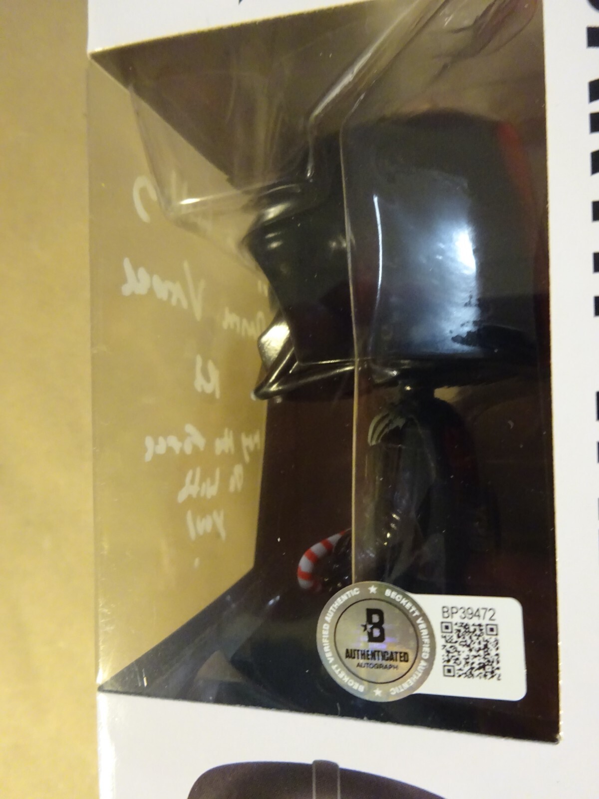 Signed Spencer Wilding Autographed Star Wars Darth Vader #279 Funko Pop BAS COA