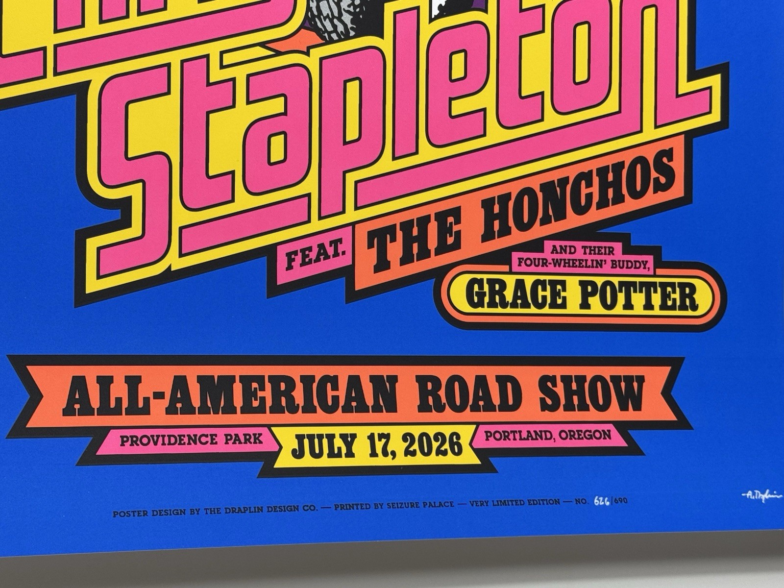 Chris Stapleton Poster Portland OR Providence Park 2026 Official Silkscreen #’d