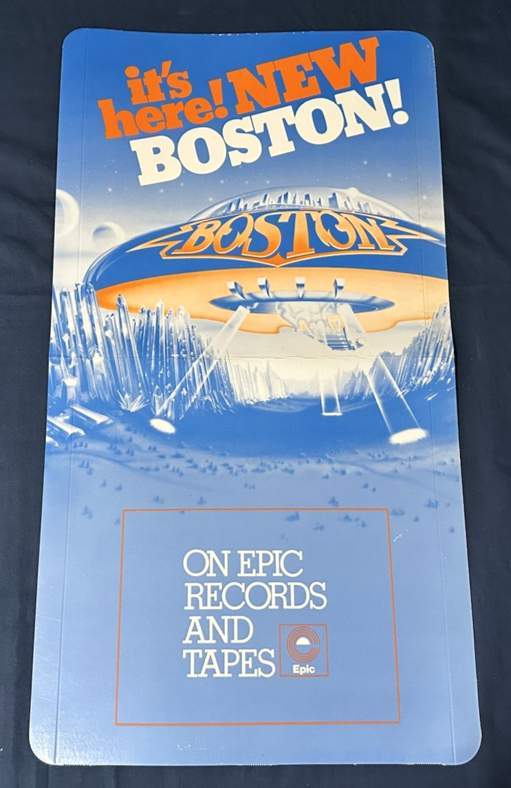 SUPER RARE 🔥 BOSTON “Don’t Look Back” Record Store PROMO DISPLAY 22×12