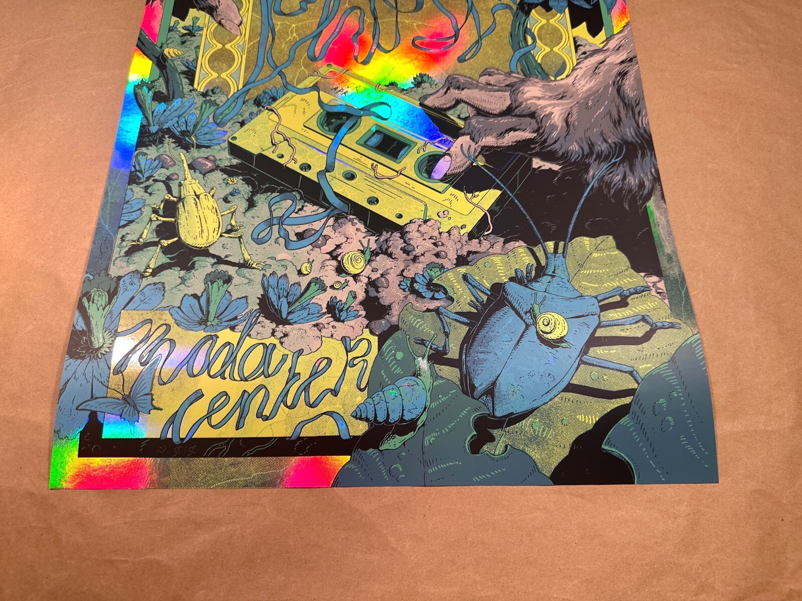 🦋 Phish FOIL Poster Portland 2025 Micha Huigen Signed #/50 Moda Center 4/20