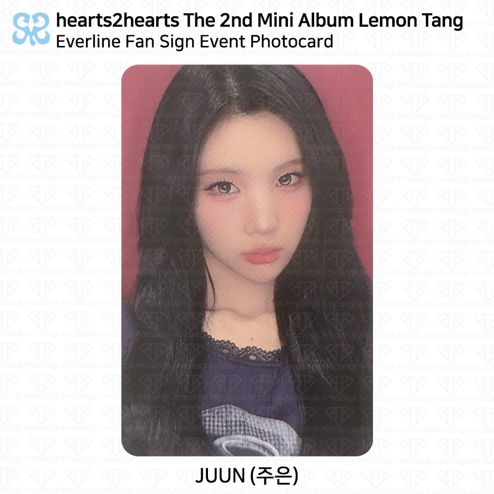 Hearts2Hearts 2nd Mini Album Lemon Tang Everline Fan Sign Photocard