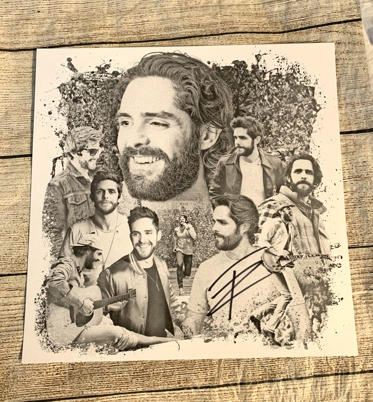 THOMAS RHETT 20 Number Ones Signed Autographed 12×12 Lithograph Poster