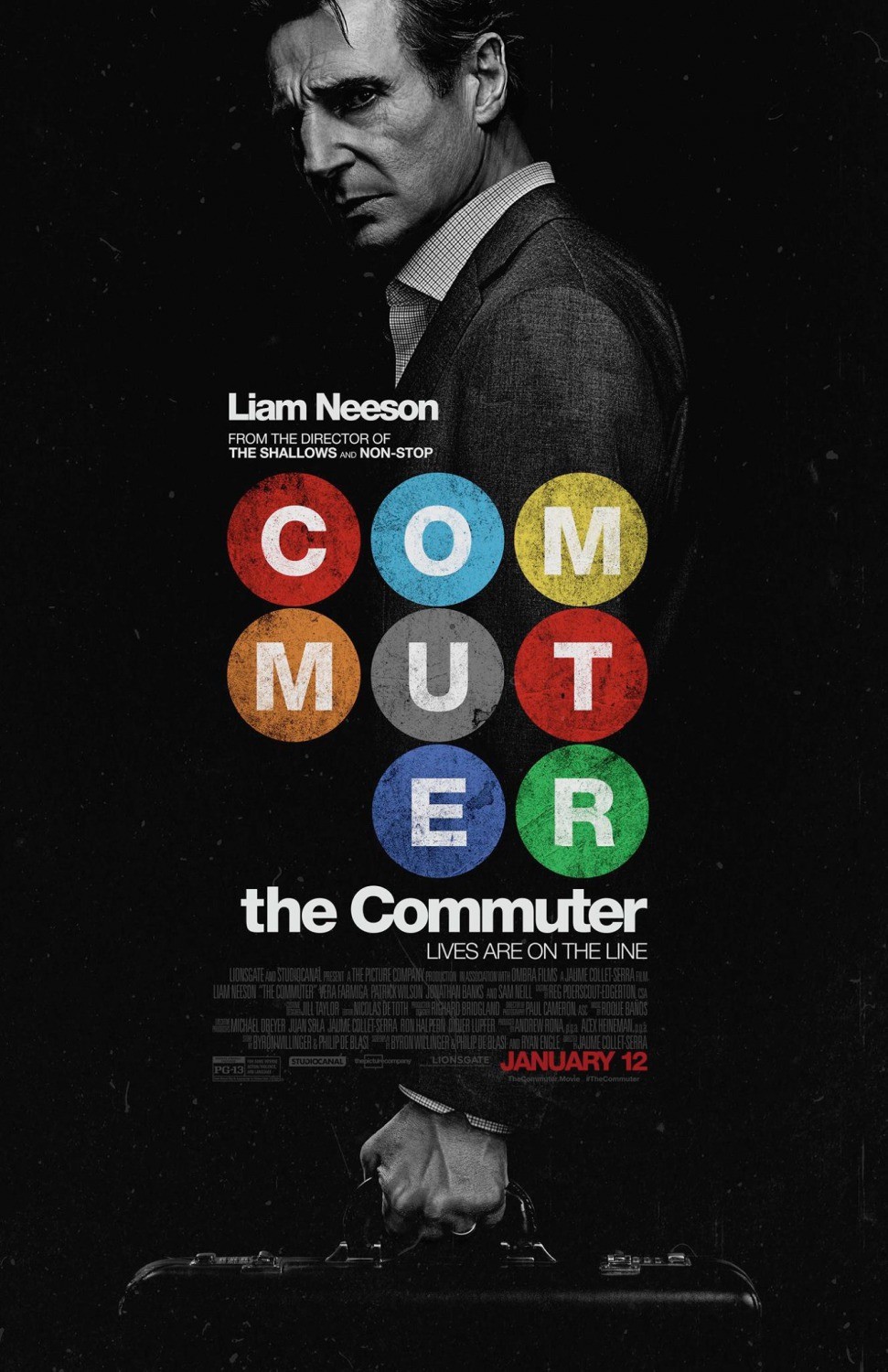 THE COMMUTER 2018 Teaser & Original DS 2 Sided 27×40″ US Movie Posters Set of 2