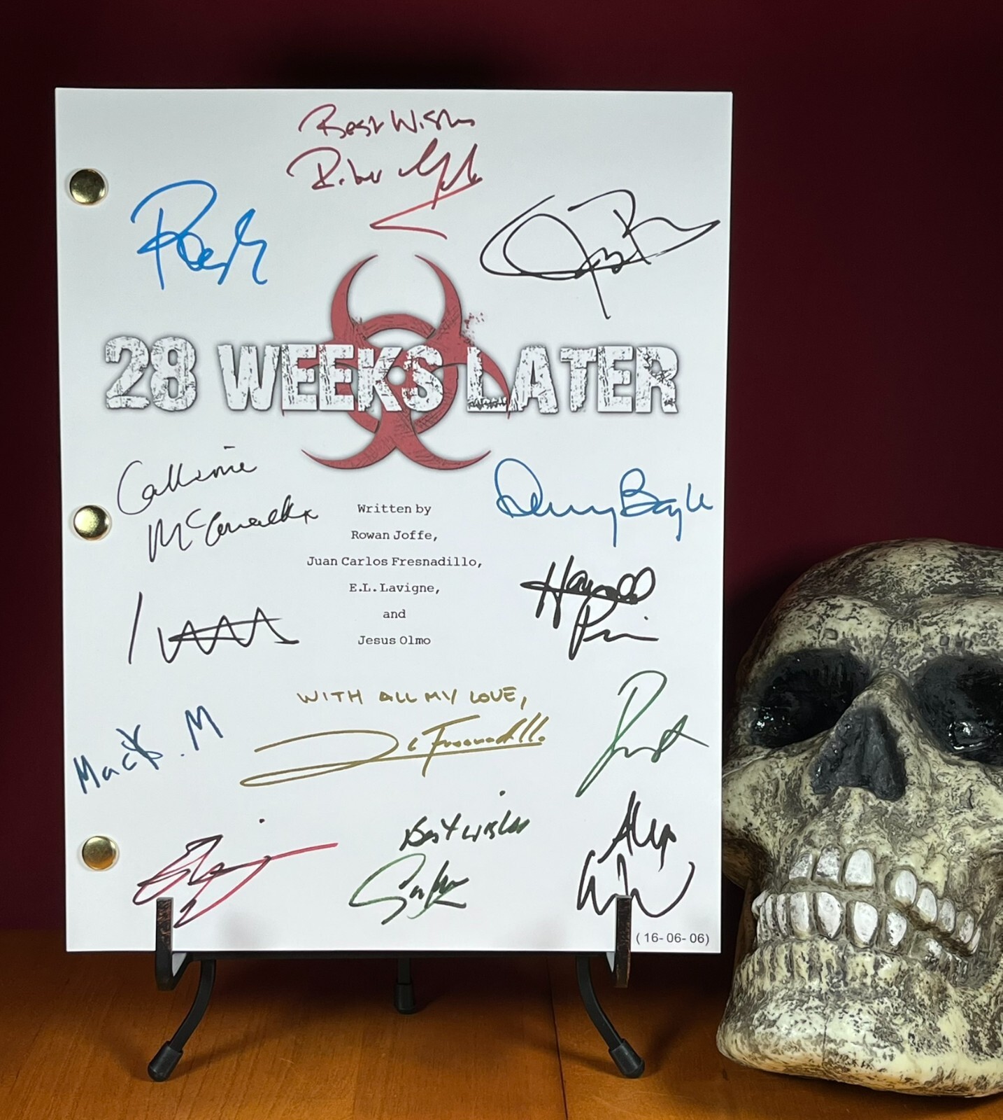 28 Weeks Later Script Signed – Autograph Reprints- Horror- Halloween