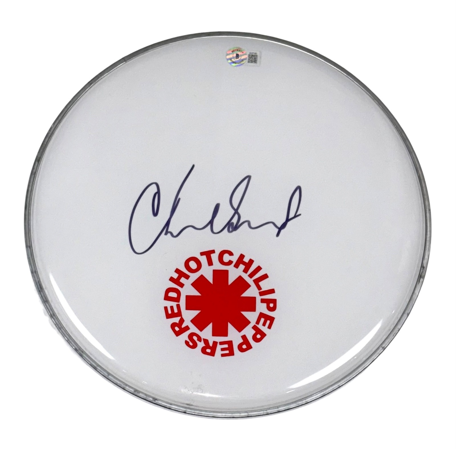 Chad Smith Red Hot Chili Peppers Signed Autograph 12” Drumhead RHCP Beckett COA