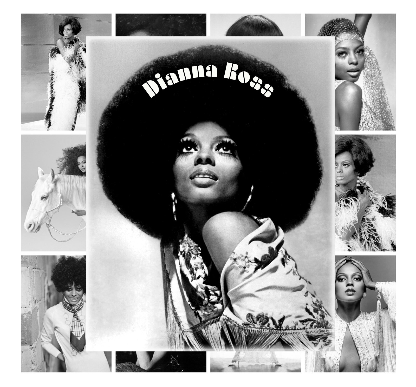 Unframed Music Posters (12pc 8″x12″) DIANA ROSS Vintage Music PosterMP-1318