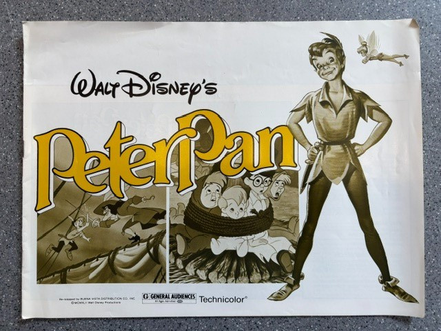 Original 1989 Disney PETER PAN Pressbook Complete 8-Page Media Folder Near Mint
