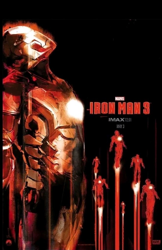 Iron Man 3 (2013) Official IMAX Poster 13 x 19 Not Reproduction