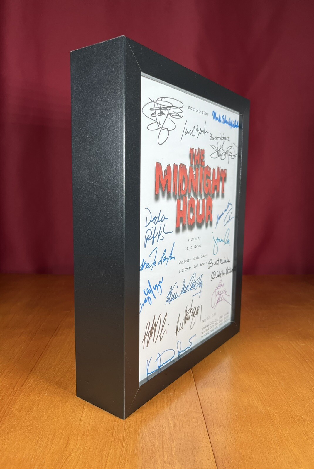 The Midnight Hour Script Signed- Autograph Reprints- 99 Pages