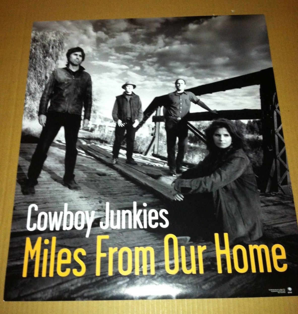 COWBOY JUNKIES 1998 PROMO POSTER for Miles From Our Home CD USA MINT 21×18