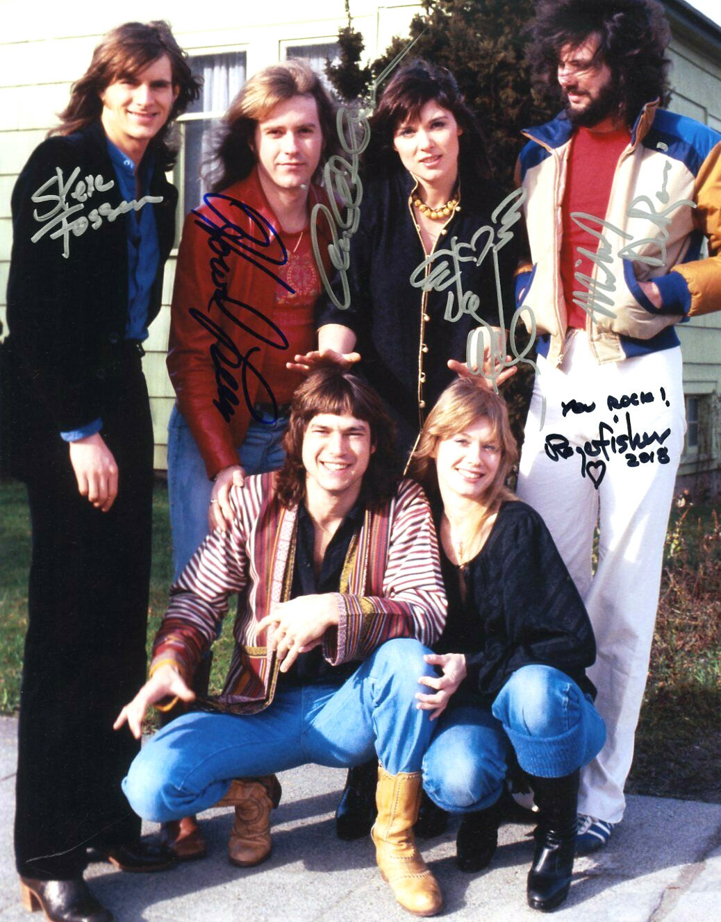 HEART signed 11×14 Photo Ann & Nancy Wilson, Roger, Mike, Steve, Howard (ACOA) 4