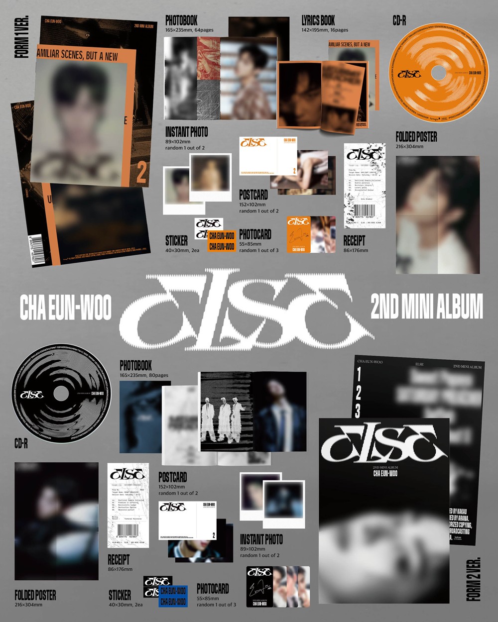 CHA EUN-WOO ELSE 2nd Mini Album Random CD+Photobook+Photocard+Etc+Tracking Num