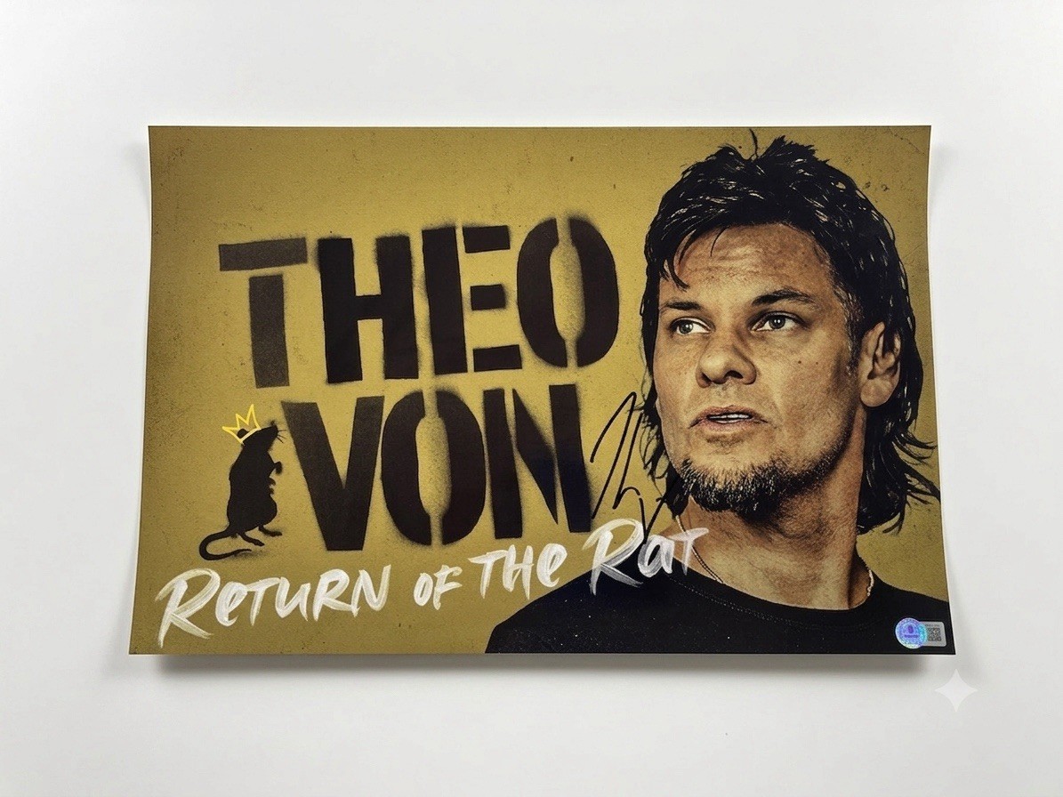 Theo Von Signed Poster 12×18 Beckett Authentic Autograph Return Of The Rat Photo