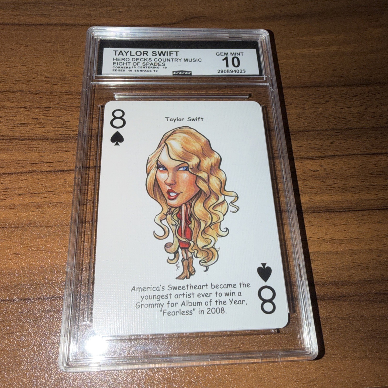 Taylor Swift Hero Decks Country Music Eight Of Spades CCG Gem Mint 10