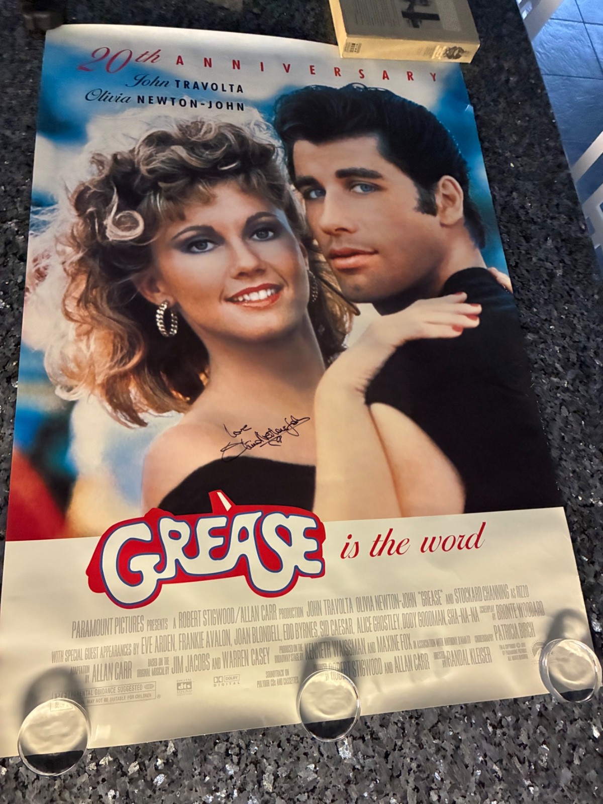 Olivia Newton-John Hand-Signed Grease 20th Anniversary (1998) Movie Poster w/COA