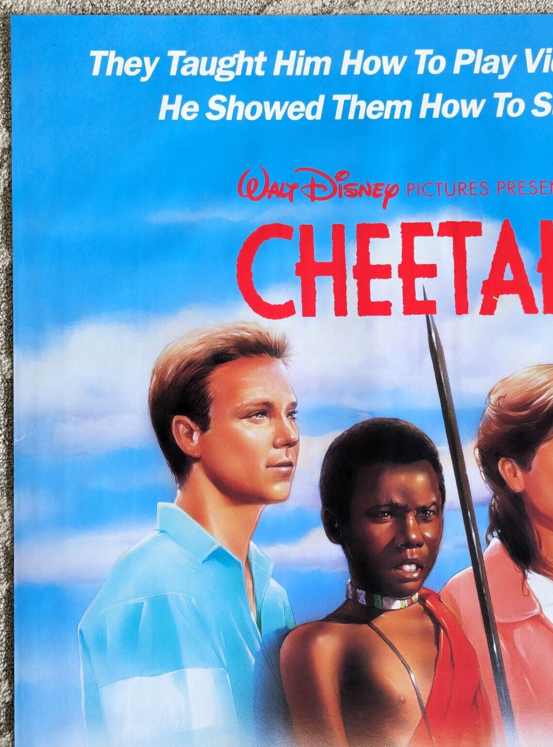 Walt Disney’s Cheetah 1989 Home Video Movie Poster 26X40 Rolled 1 Sheet