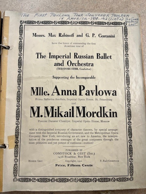 SCRAPBOOK Ballet Legend ANNA PAVLOWA (Pavlova) 1911-31 about 40 two-sided pages