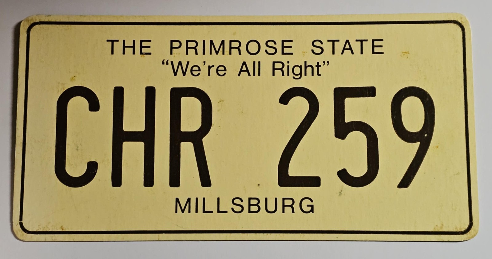 Sling Blade (1996) Original Prop Millsburg License Plate – Billy Bob Thornton