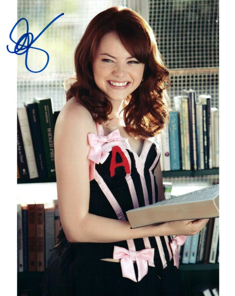 Emma Stone autographed signed 8×10 photo picture and COA