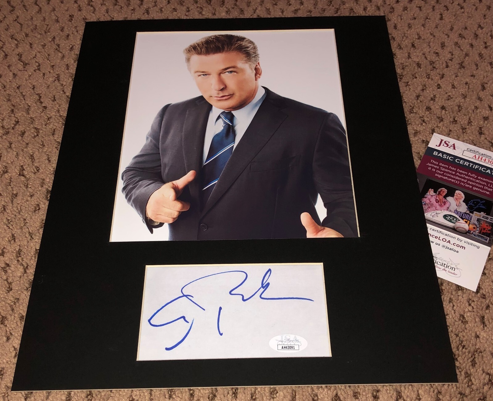 ALEC BALDWIN SIGNED 3X5 INDEX CARD JSA 11X14 8X10 PHOTO AUTOGRAPH 30 ROCK SNL