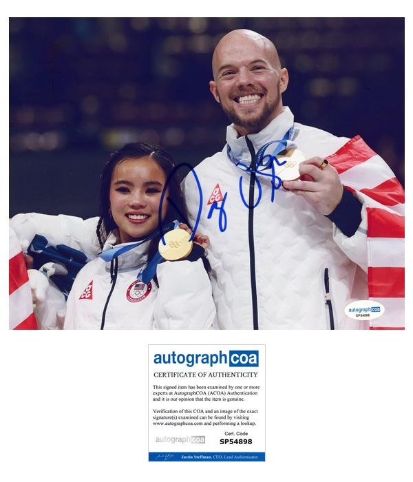 Danny O’Shea AUTOGRAPH Signed Pairs Figure Skating Olympic Gold 8×10 Photo ACOA