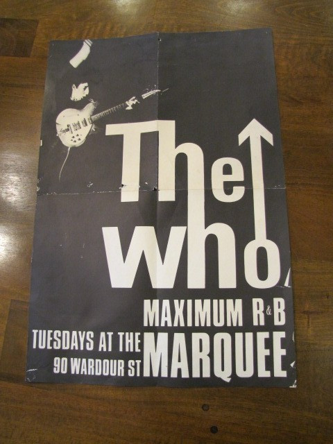 Vintage 1970 The Who Live At Leeds Marquee Poster Insert Only Maximum R&B 22″x15