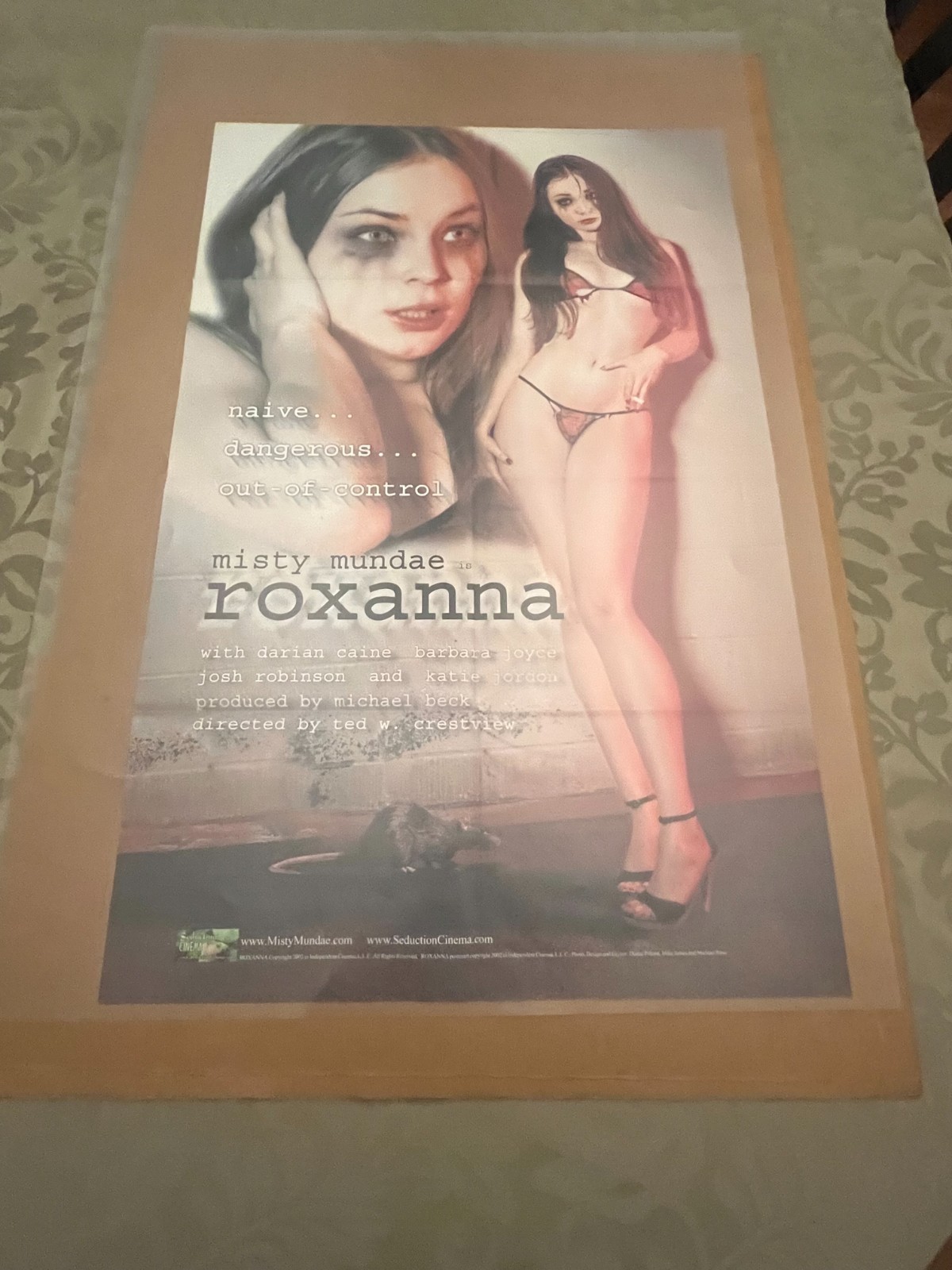 Roxanna RARE MOVIE POSTER 2002 Retro Seduction Adult Cinema Misty Mundae