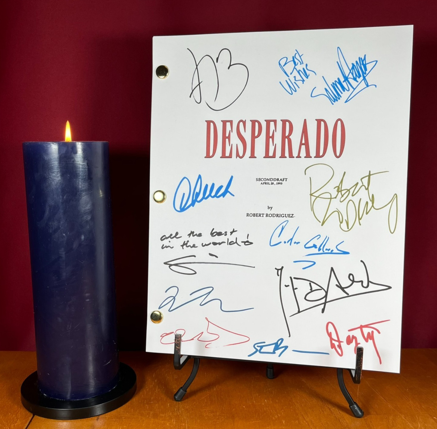 Desperado Script Signed- Autograph Reprints- Antonio Banderas- Western