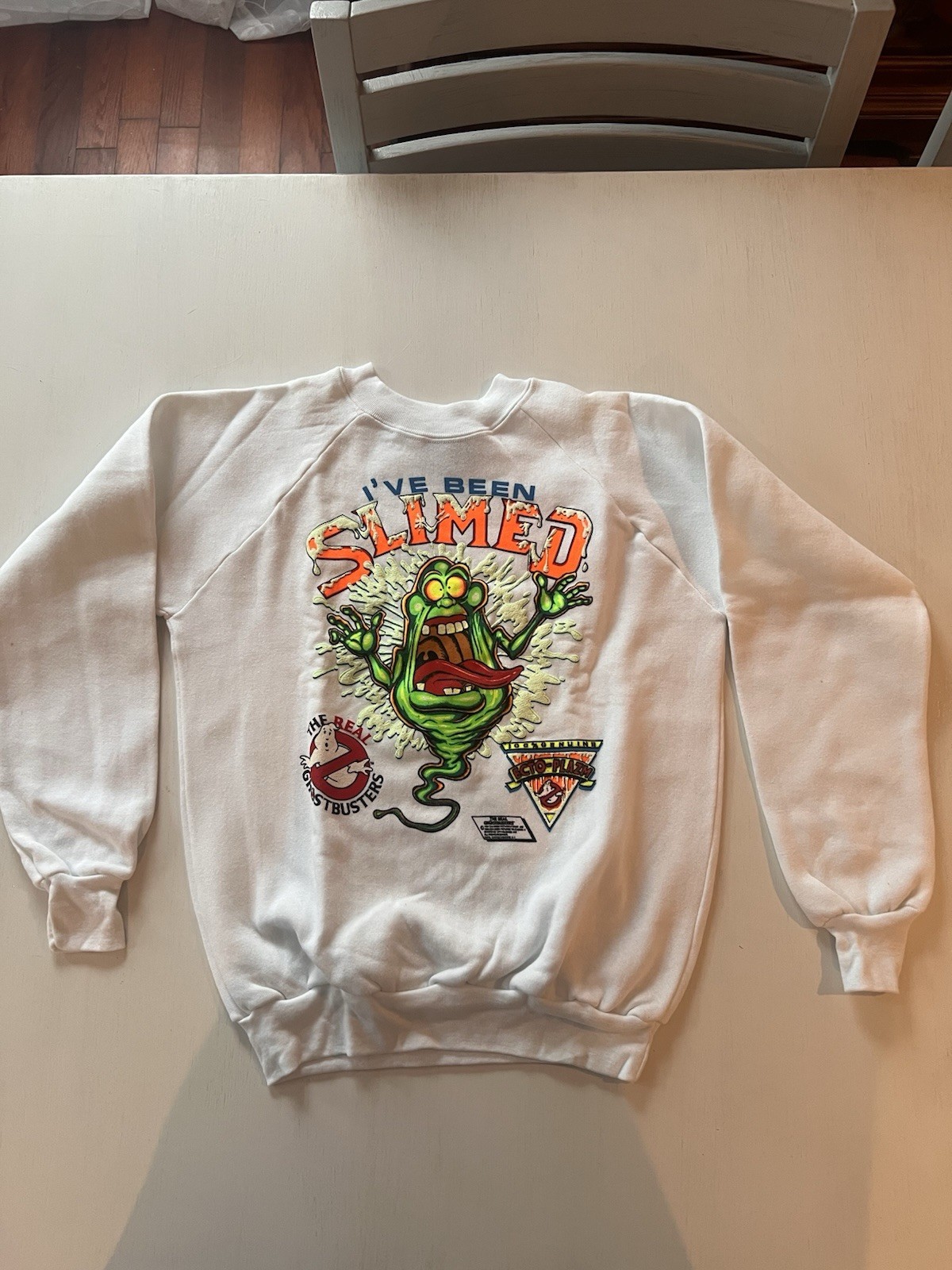 Vintage 80’s Ghostbusters Screen Graphic Sweatshirt Size 14-16 Kids Authentic