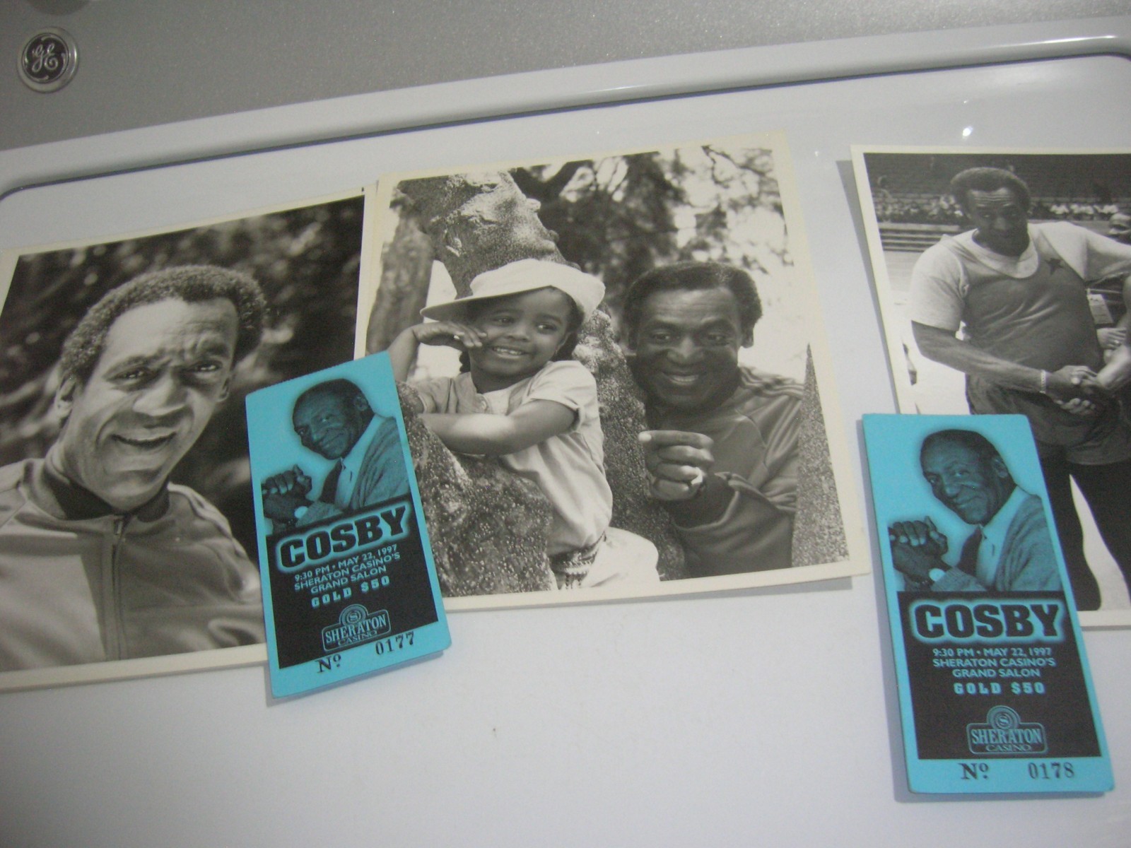 BILL COSBY PROMO PRESS PHOTO LOT OF 3 NBC 1984 7X9 W/2 TICKET STUBS 1997