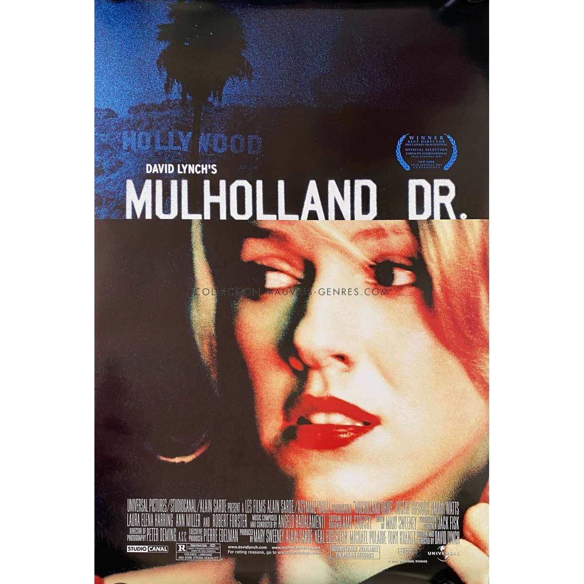 MULHOLLAND DR U.S Movie Poster Style A – 27×40 in. – 2001 – Naomi Watts, David L