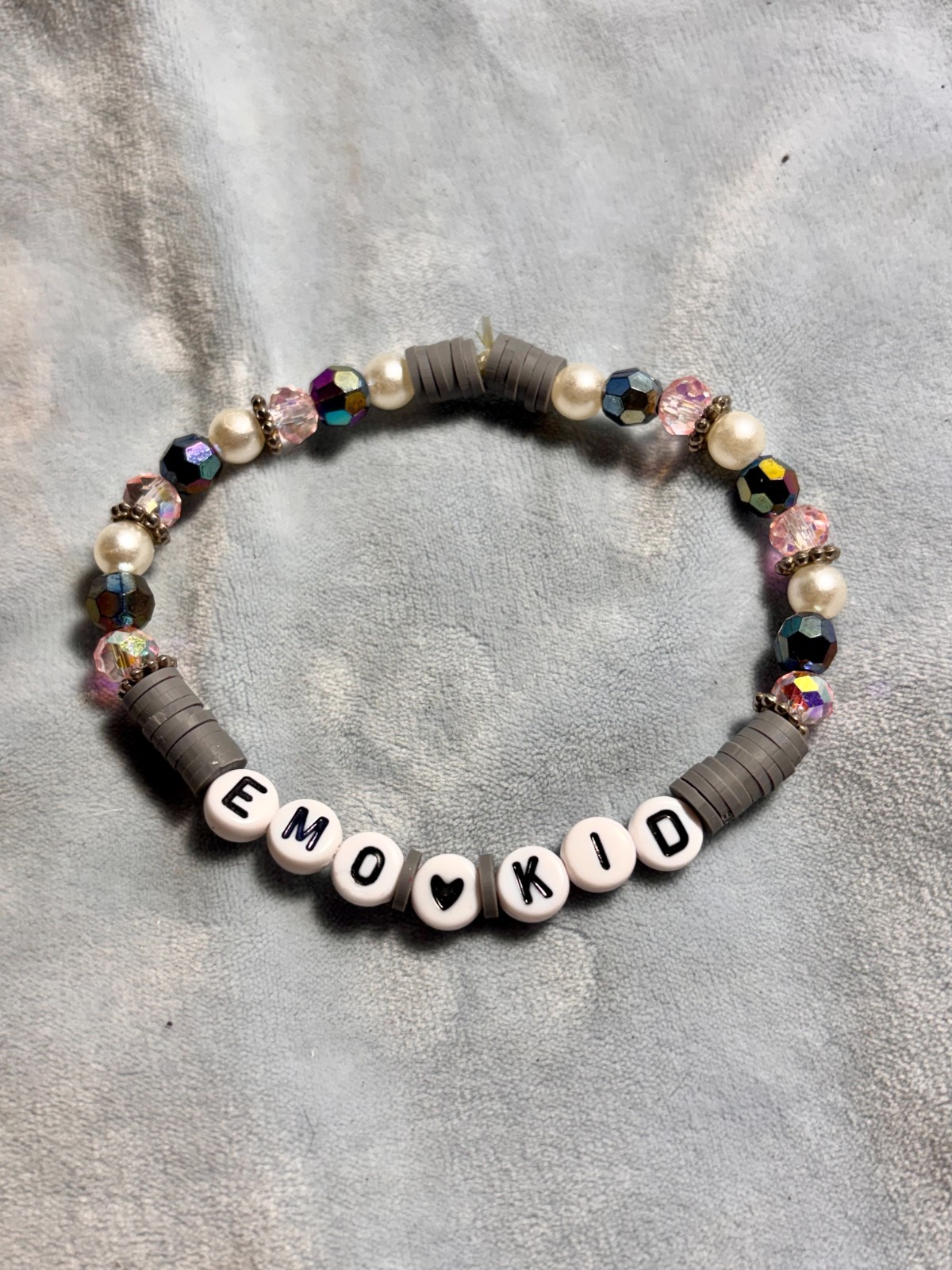 Emo Kid Beaded Bracelet: Y2K Nostalgia, emo friendship bracelet